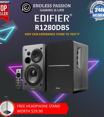 Edifier R1280DBS有源蓝牙书架扬声器-光学输入-2.0无线演播室监听扬声器-42W RMS,带低音炮线路输出 Edifier R1280DBS有源蓝牙书架扬声器-光学输入-2.0无线演播室监听扬声器-42W RMS,带低音炮线路输出