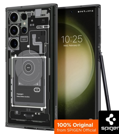 SPIGEN Case for Galaxy S23 Ultra [Ultra Hybrid : Zero One] Hybrid Technology Made of TPU Bumper Polycarbonate Back / Samsung Galaxy S23 Ultra Case / Galaxy S23 Ultra Casing