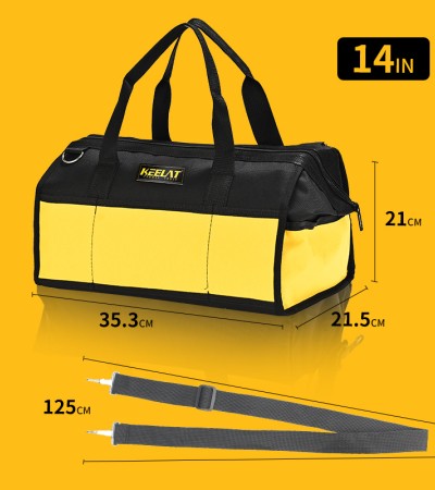KEELAT 14/16/20 Inch Oxford Cloth Multi-function Power Tool Bag Storage Tool Bag Waterproof Large Capacity with Adjustable Shoulder Strap KEELAT 14/16/20 Inch Oxford Cloth Multi-function Power Tool Bag Storage Tool Bag Waterproof Large Capacity with Adjustable Shoulder Strap